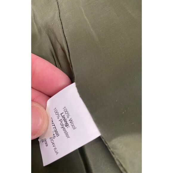 J crew olive/ army green mini skirt wool - lined skirt size 4 - Picture 9 of 9